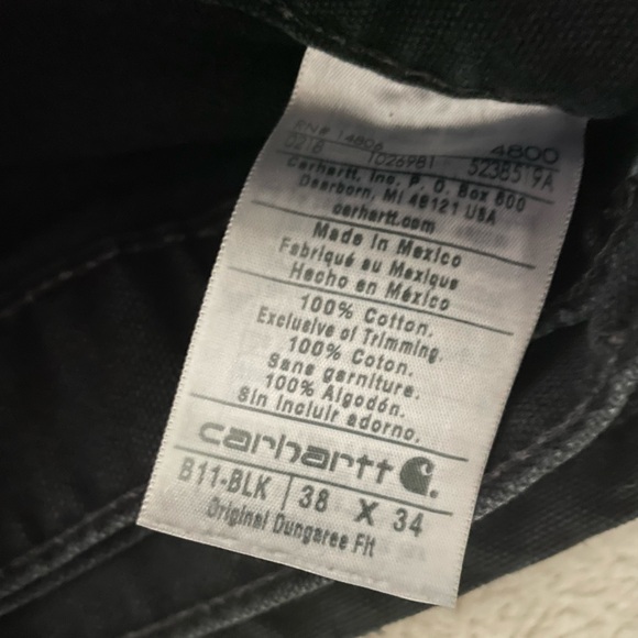 LOT OF 3 VINTAGE BLACK CARHARTTS “ORIGINAL DUNGAREE FIT” - Picture 2 of 4